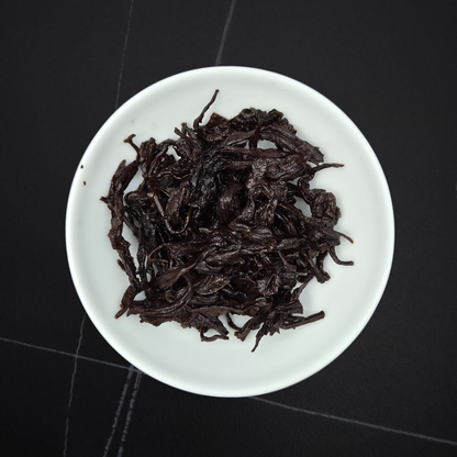China 25 Year Aged Shu Pu'er wet leaves after brewing