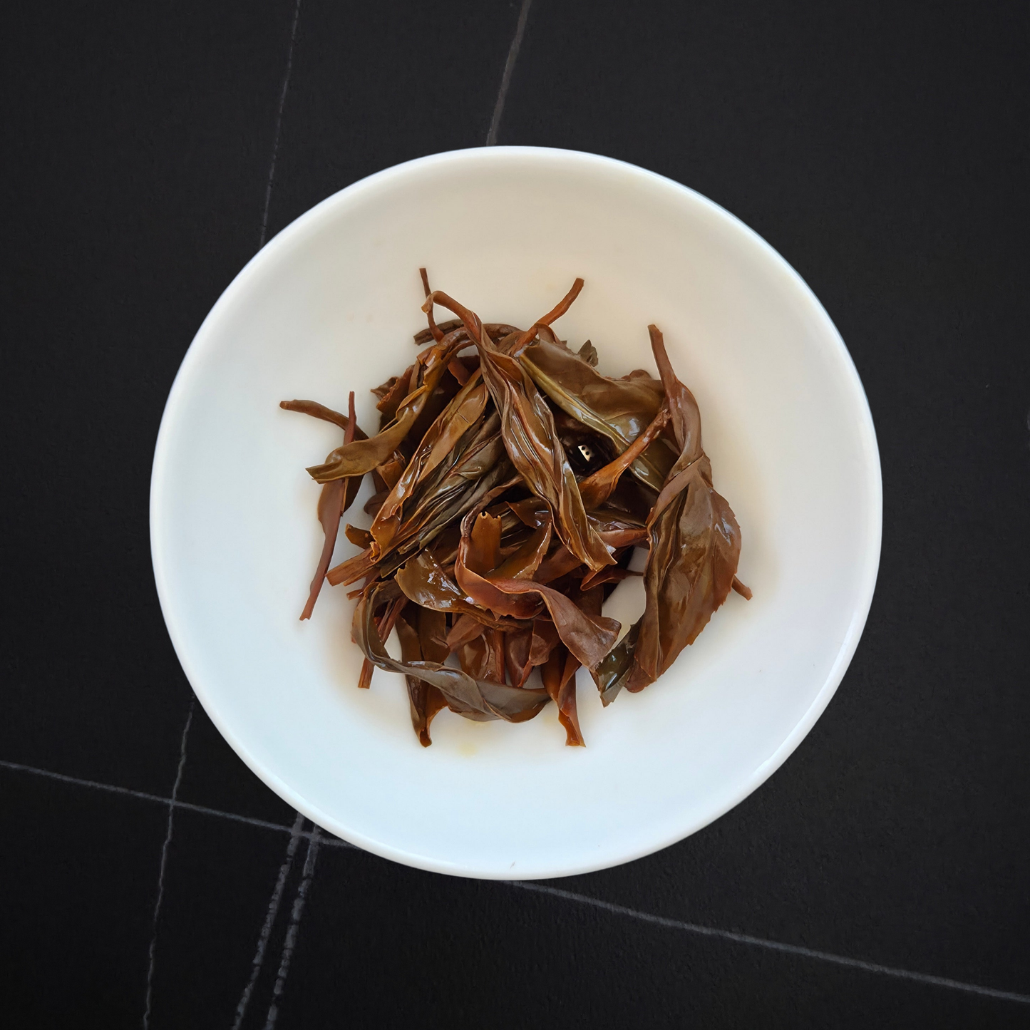 Close-up of China Yunnan Sun-Dried black tea leaves
