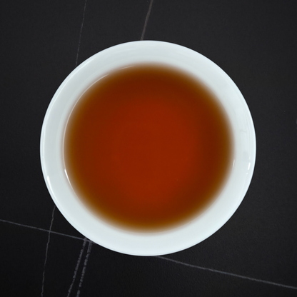 Close-up of China Zheng Shan Smoked black tea leaves