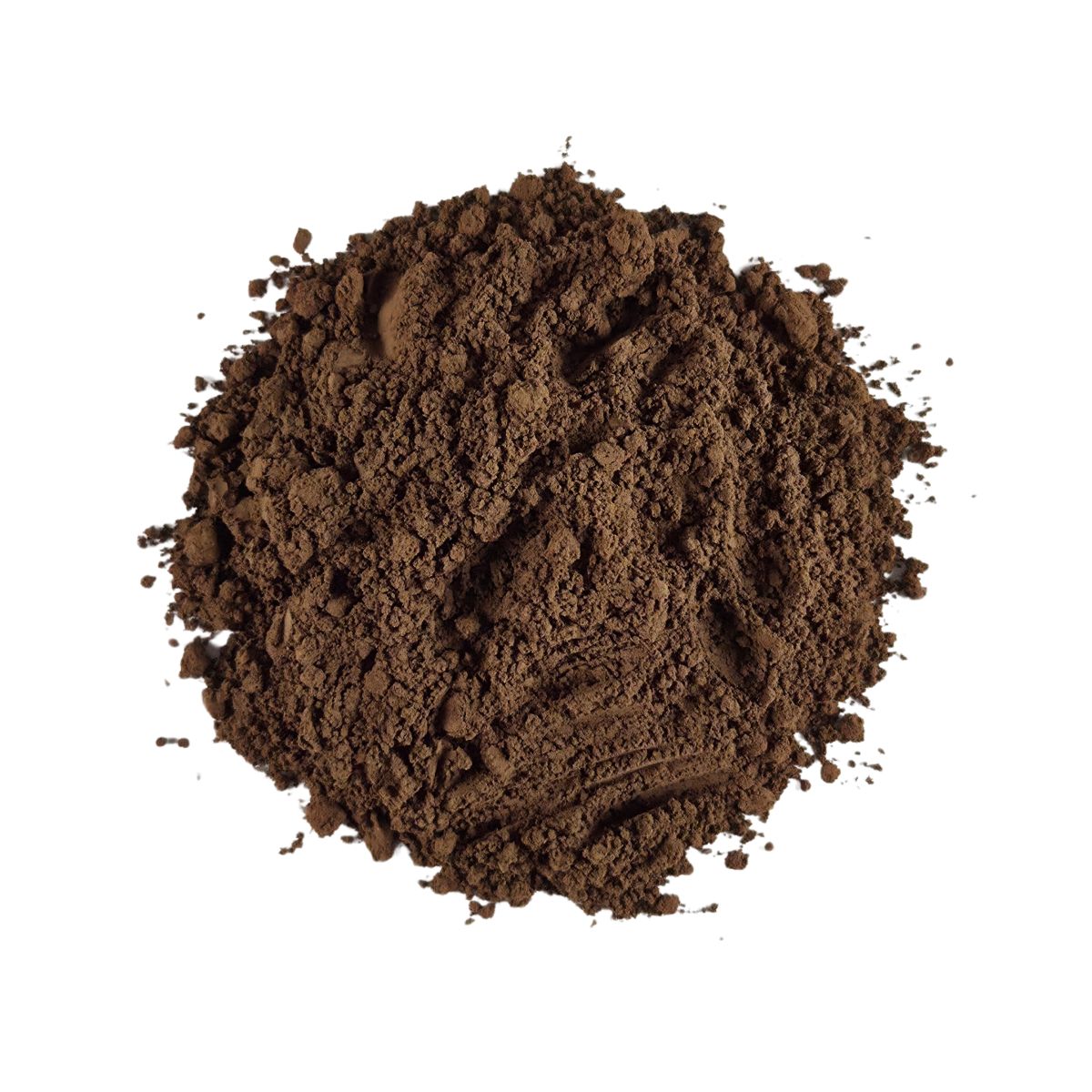 Dark roast hojicha powder with a deep roasted-brown color and fine, smooth texture.