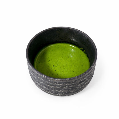 Whisked Japan Jade ceremonial grade matcha in bowl