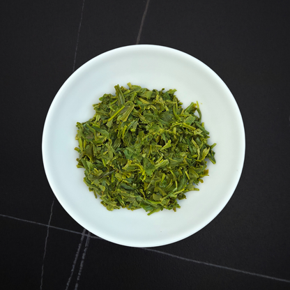 Japan Shirakawa Sencha wet leaves after brewing