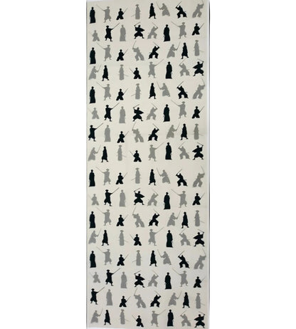 Japanese tenugui cotton cloth featuring a traditional samurai pattern