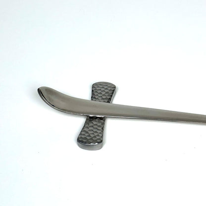 Stainless steel matcha scoop chashaku used for measuring matcha powder