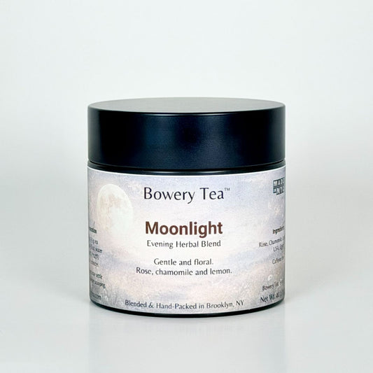 moonlight bowery tea blend in a can