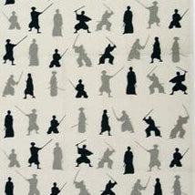 Japanese tenugui cotton cloth featuring a traditional samurai pattern