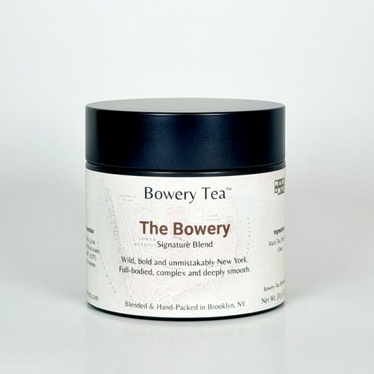 the bowery tea bland in a can