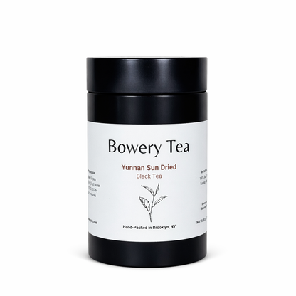 bowery tea yunnan sun dried black tea loose leaf china black tin
